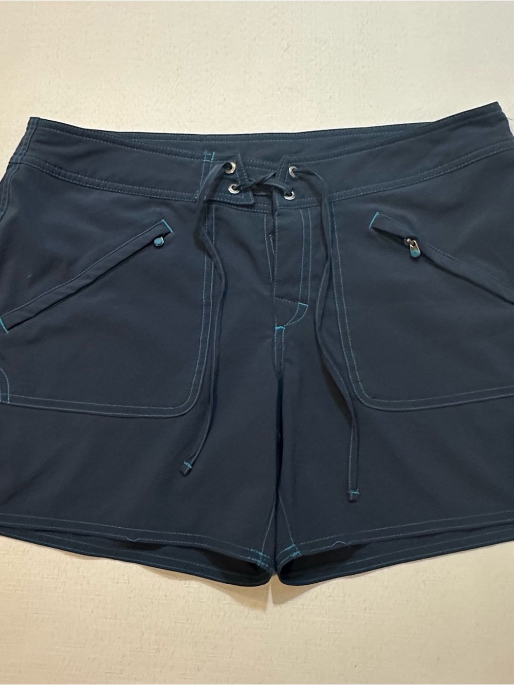 The North Face Women’s Navy Blue Board Shorts Swim Shorts Lace Up Large - Picture 3 of 16